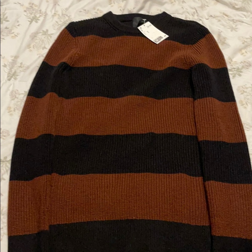 Thick striped sweater